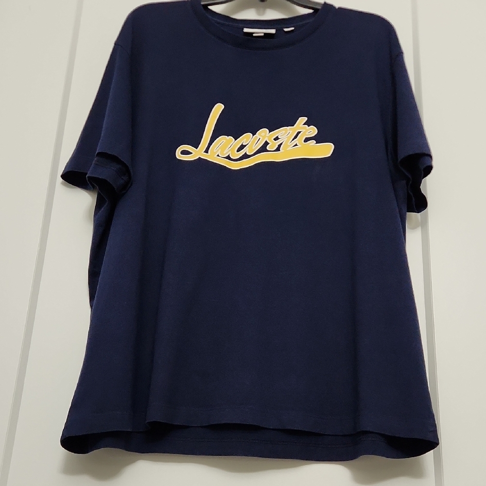 Men's Lacoste Signature Crew Neck Short-Sleeve T-Shirt - Picture 3 of 7